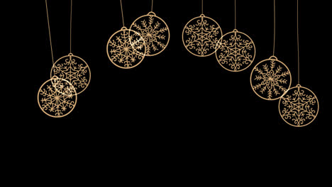 Weihnachtliche-Goldene-Kugel-Hängende-Designelement-Ornamentanimation-Mit-Alphakanal-transparentem-Hintergrund